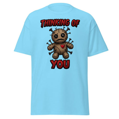 Voodoo Doll Thinking of You T-Shirt - Dark Humor - Sky - TeeRipple
