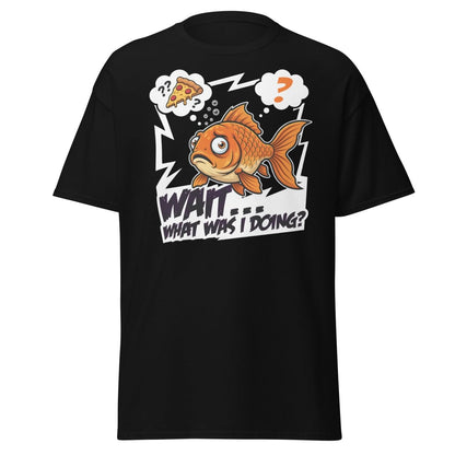 Wait What Was I Doing Goldfish Funny Memory T-Shirt - Black - TeeRipple