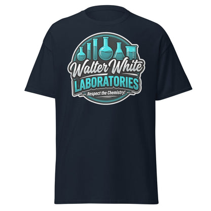 Walter White Laboratories T-Shirt - Breaking Bad Chemistry Tee - Navy - TeeRipple