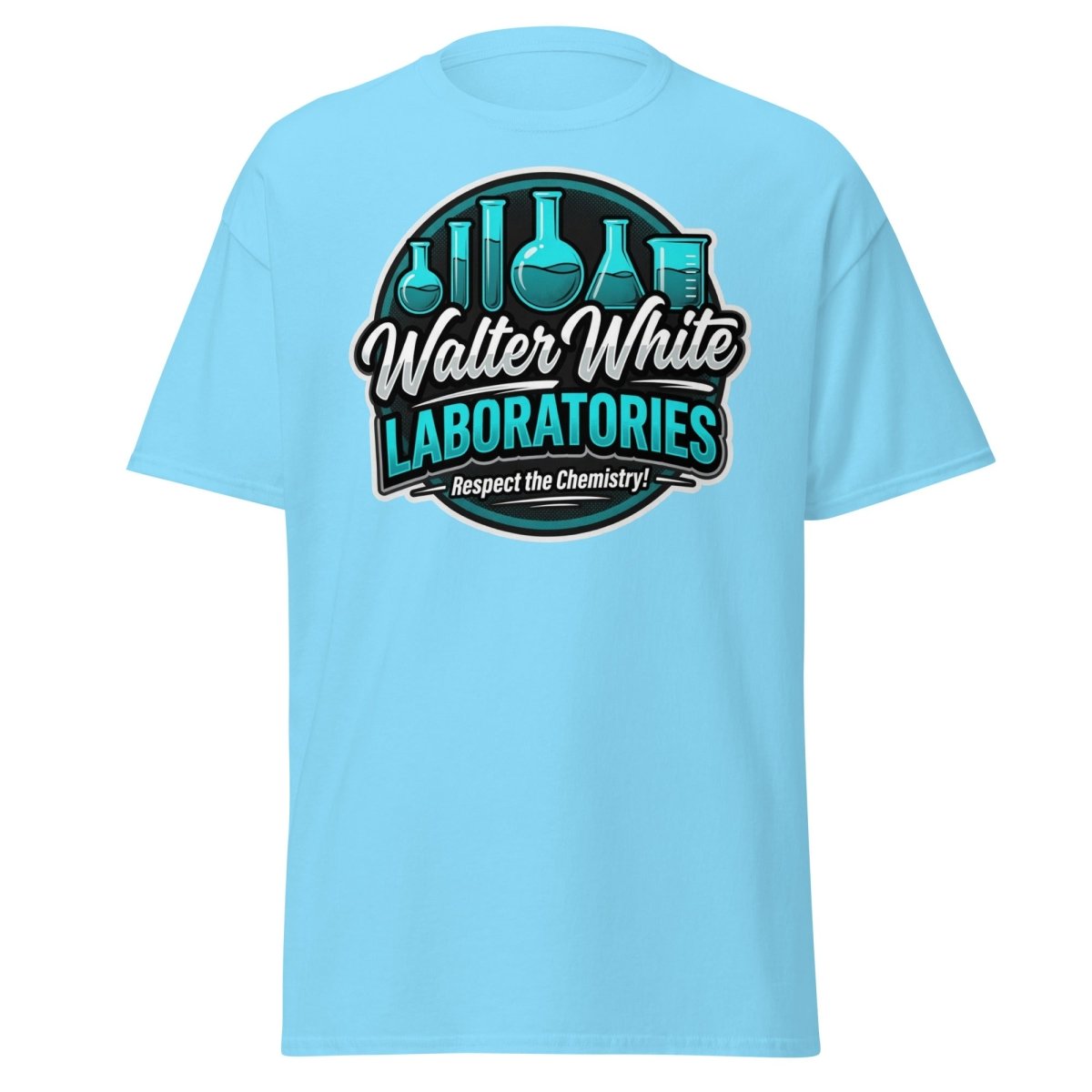 Walter White Laboratories T-Shirt - Breaking Bad Chemistry Tee - Sky - TeeRipple
