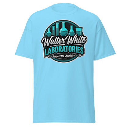 Walter White Laboratories T-Shirt - Breaking Bad Chemistry Tee - Sky - TeeRipple