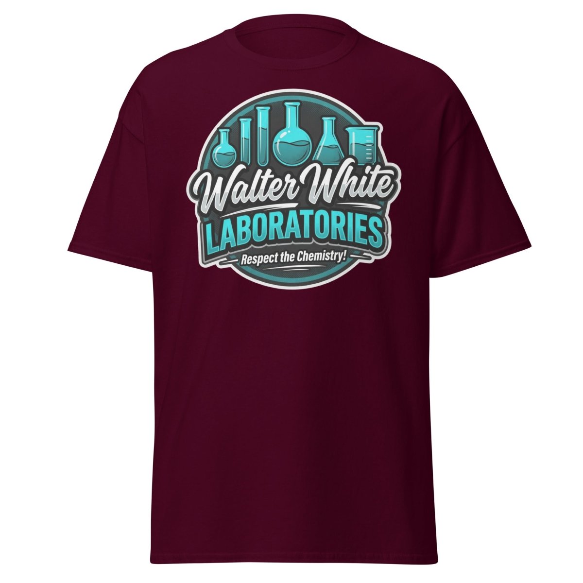 Walter White Laboratories T-Shirt - Breaking Bad Chemistry Tee - Maroon - TeeRipple