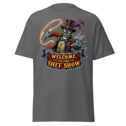 Welcome to the Shit Show Skeleton T-Shirt - Charcoal - TeeRipple