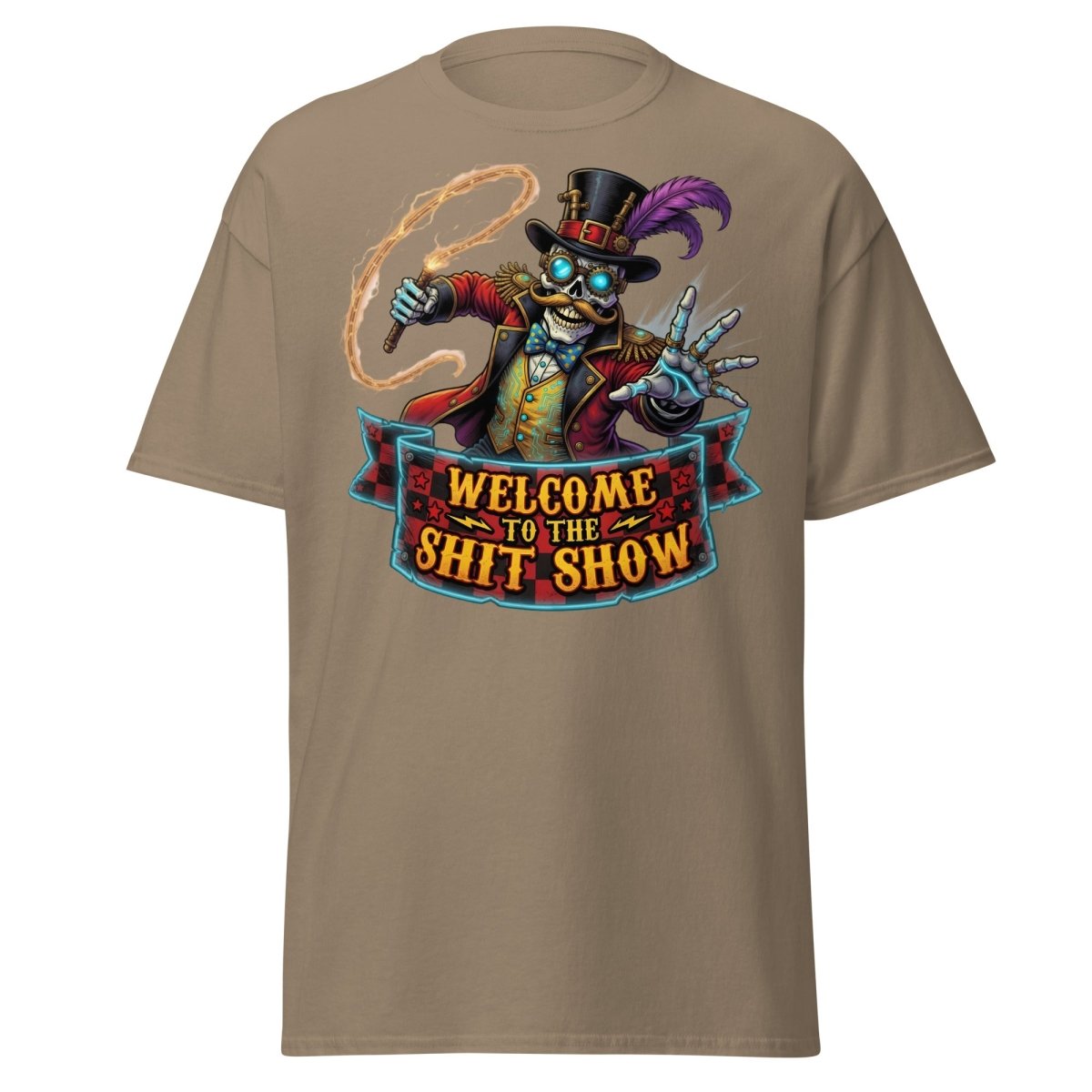 Welcome to the Shit Show Skeleton T-Shirt - Brown Savana - TeeRipple