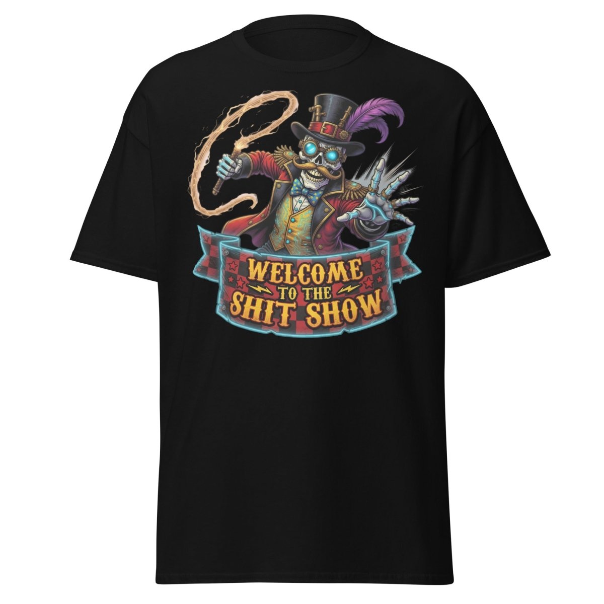 Welcome to the Shit Show Skeleton T-Shirt - Black - TeeRipple