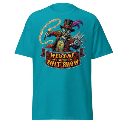 Welcome to the Shit Show Skeleton T-Shirt - Tropical Blue - TeeRipple
