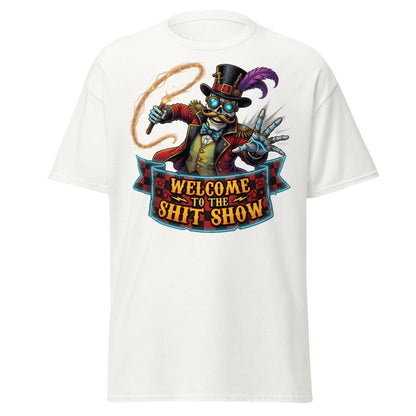 Welcome to the Shit Show Skeleton T-Shirt - White - TeeRipple