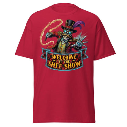 Welcome to the Shit Show Skeleton T-Shirt - Cardinal - TeeRipple