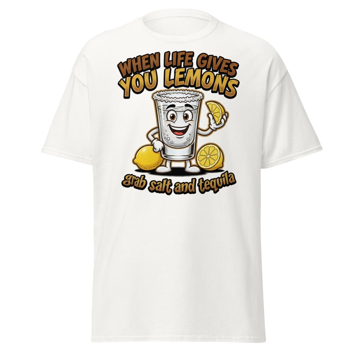 When Life Gives You Lemons Tequila Shot T-Shirt - White - TeeRipple
