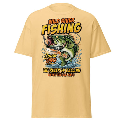 Wild River Fishing Bass T-Shirt - Catch The Big One - Yellow Haze - TeeRipple