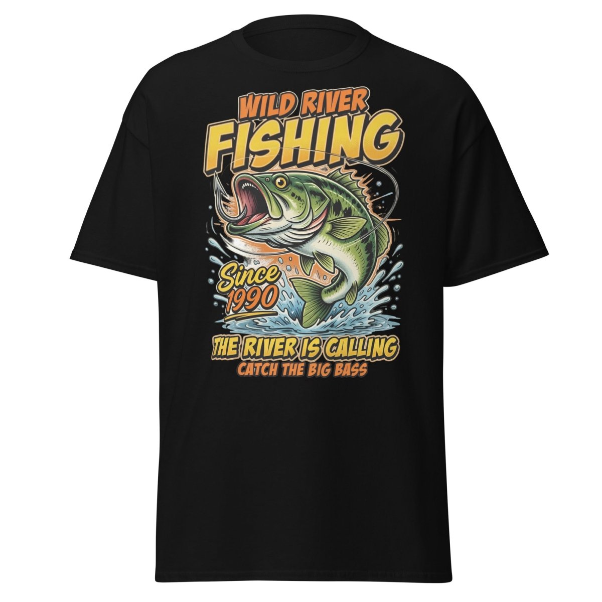 Wild River Fishing Bass T-Shirt - Catch The Big One - Black - TeeRipple