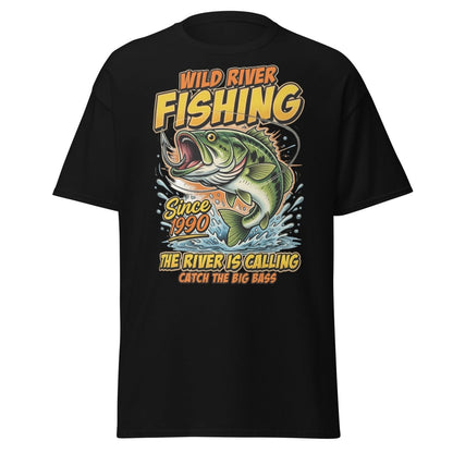 Wild River Fishing Bass T-Shirt - Catch The Big One - Black - TeeRipple