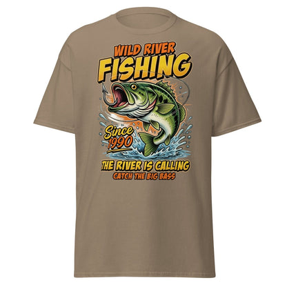 Wild River Fishing Bass T-Shirt - Catch The Big One - Brown Savana - TeeRipple