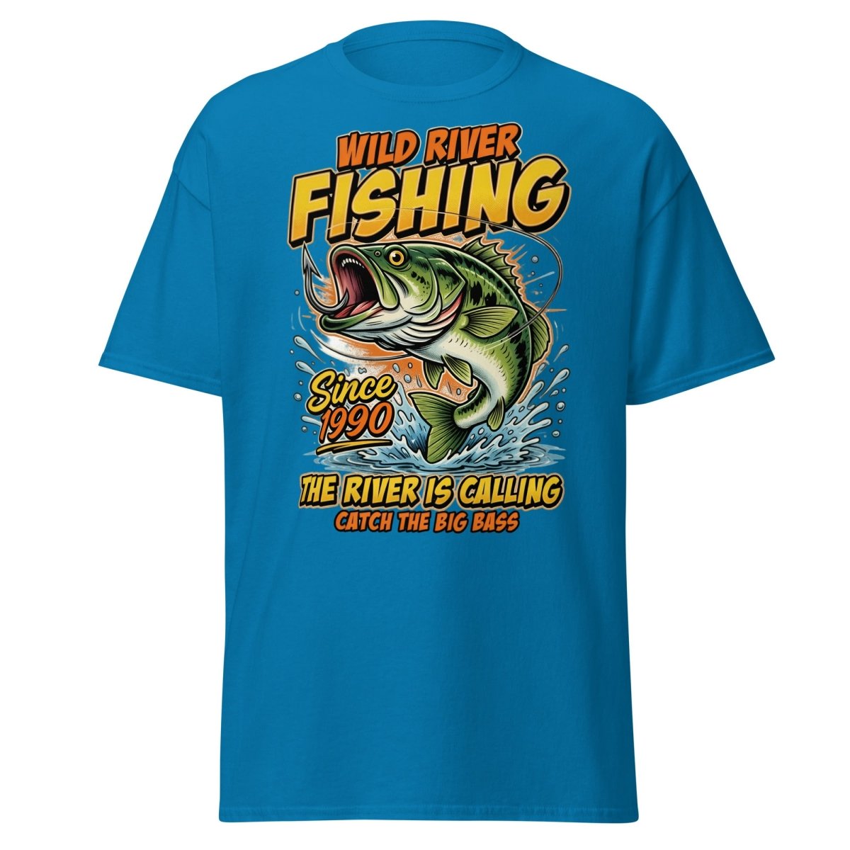 Wild River Fishing Bass T-Shirt - Catch The Big One - Sapphire - TeeRipple