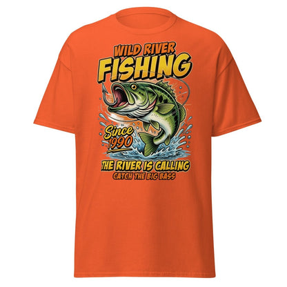 Wild River Fishing Bass T-Shirt - Catch The Big One - Orange - TeeRipple