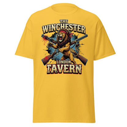 Winchester Lion Tavern T-Shirt - London Pub Guns Graphic - Daisy - TeeRipple