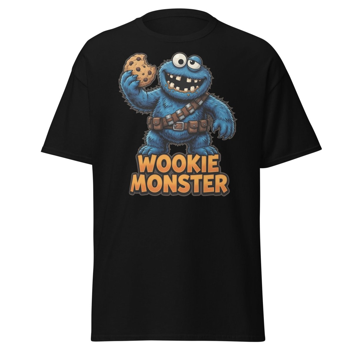 Wookie Monster T-Shirt - Funny Star Wars Cookie Tee - Black - TeeRipple