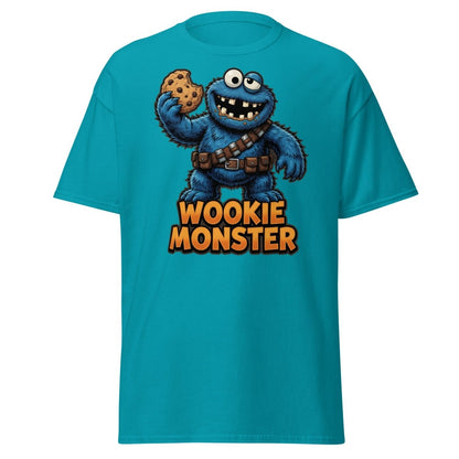 Wookie Monster T-Shirt - Funny Star Wars Cookie Tee - Tropical Blue - TeeRipple