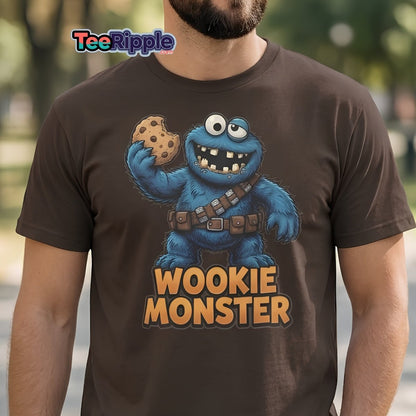 Wookie Monster T-Shirt - Funny Star Wars Cookie Tee - Maroon - TeeRipple