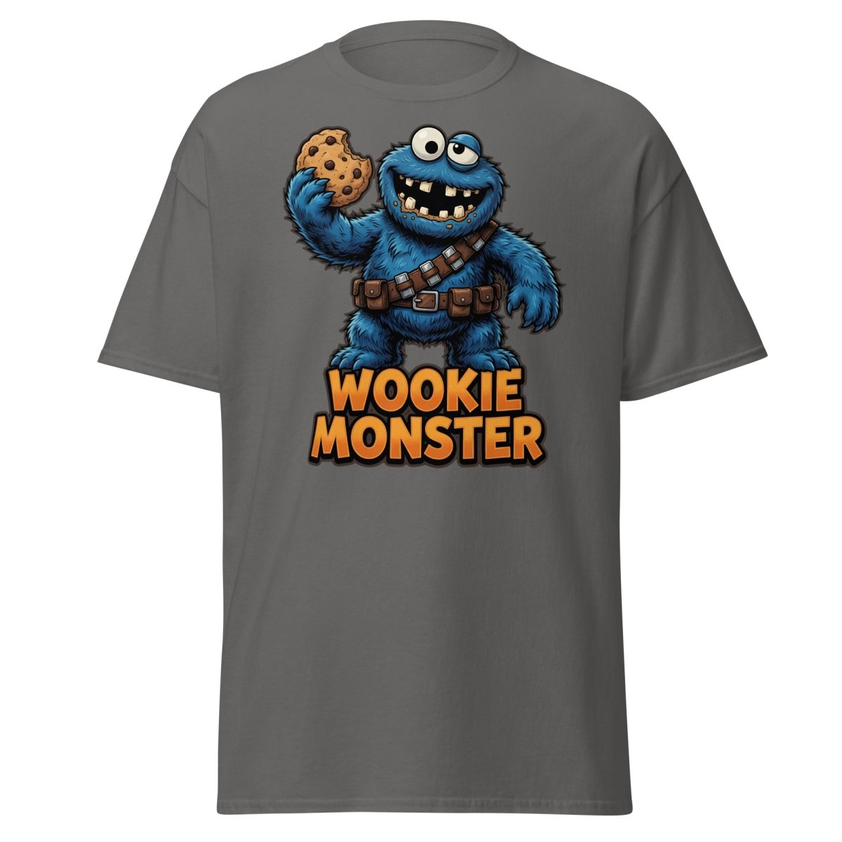 Wookie Monster T-Shirt - Funny Star Wars Cookie Tee - Charcoal - TeeRipple