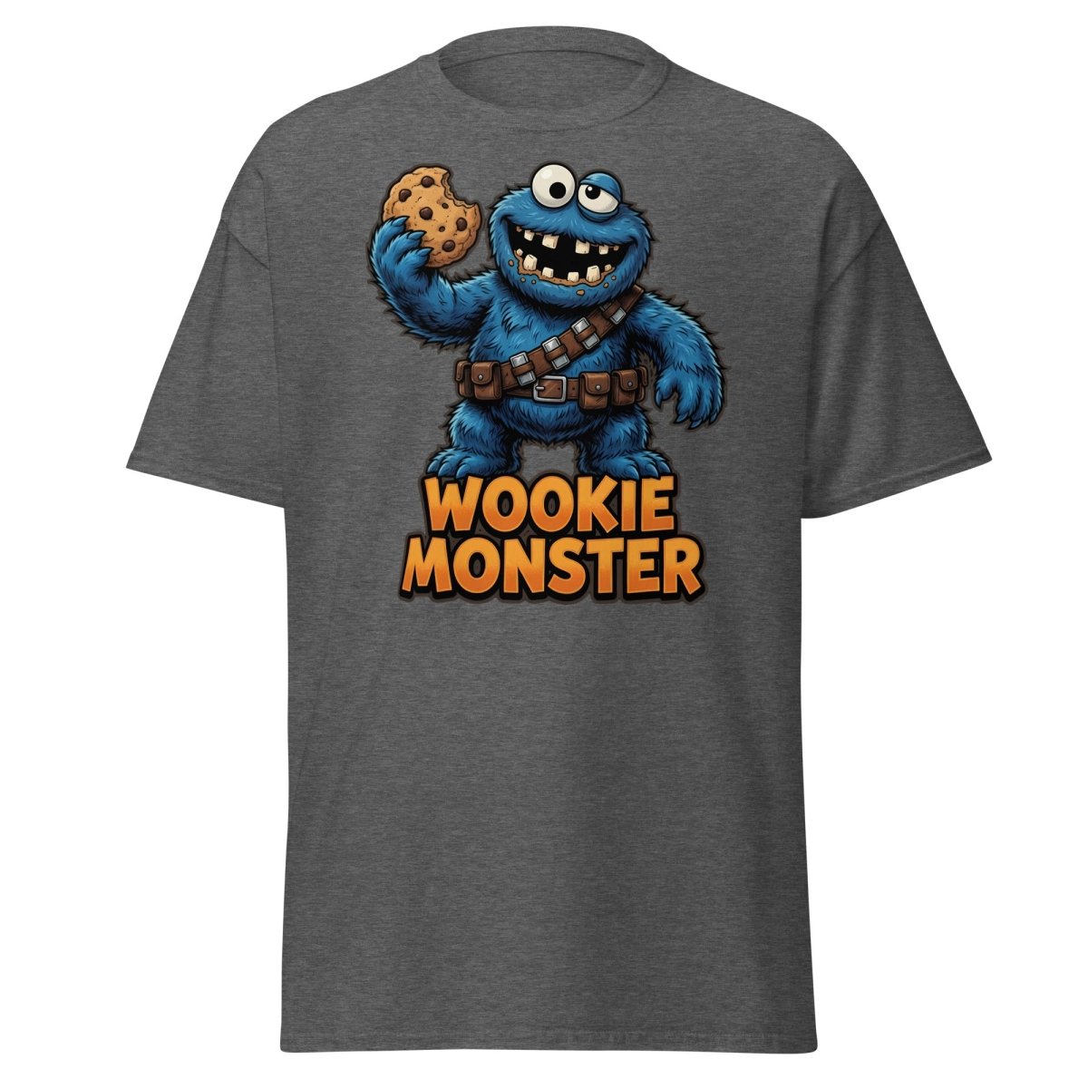 Wookie Monster T-Shirt - Funny Star Wars Cookie Tee - Dark Heather - TeeRipple