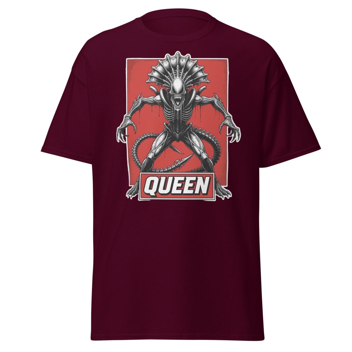 Xenomorph Queen Alien T-Shirt – Sci - Fi Horror Graphic Tee - Maroon - TeeRipple