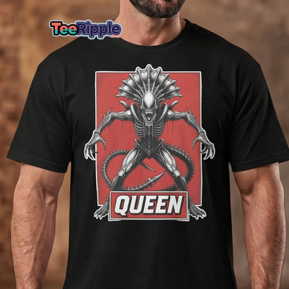 Xenomorph Queen Alien T-Shirt – Sci - Fi Horror Graphic Tee - Maroon - TeeRipple
