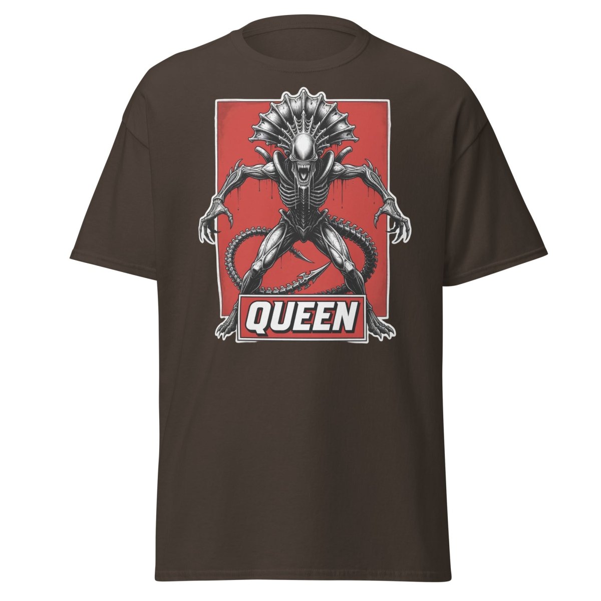 Xenomorph Queen Alien T-Shirt – Sci - Fi Horror Graphic Tee - Dark Chocolate - TeeRipple