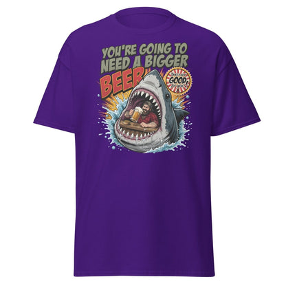 You're Gonna Need a Bigger Beer Shark T-Shirt - Purple - TeeRipple