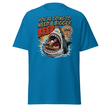 You're Gonna Need a Bigger Beer Shark T-Shirt - Sapphire - TeeRipple
