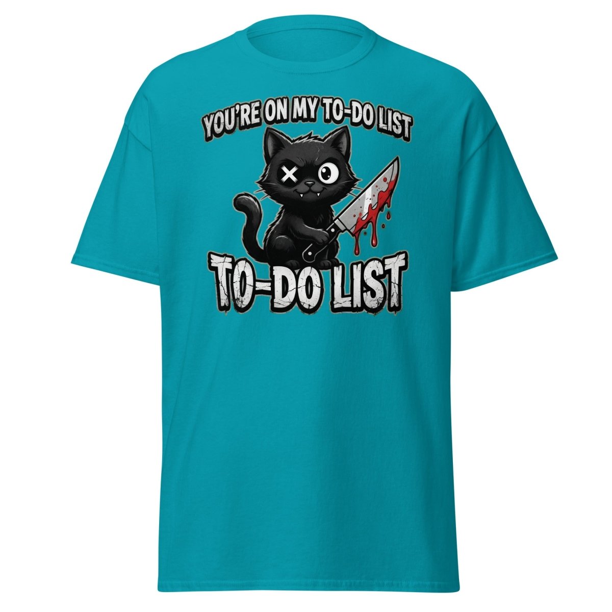 You're On My To-Do List Cat T-Shirt - Funny Sarcastic Tee - Tropical Blue - TeeRipple