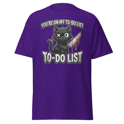 You're On My To-Do List Cat T-Shirt - Funny Sarcastic Tee - Purple - TeeRipple
