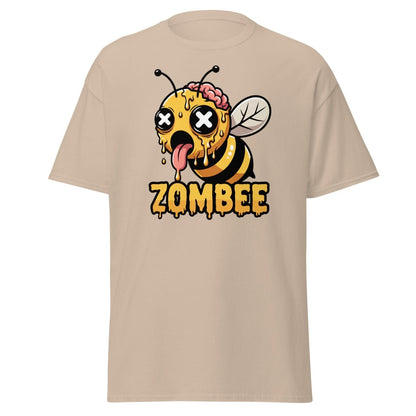 Zombee Zombie Bee T-Shirt - Funny Horror Cartoon Tee - Sand - TeeRipple