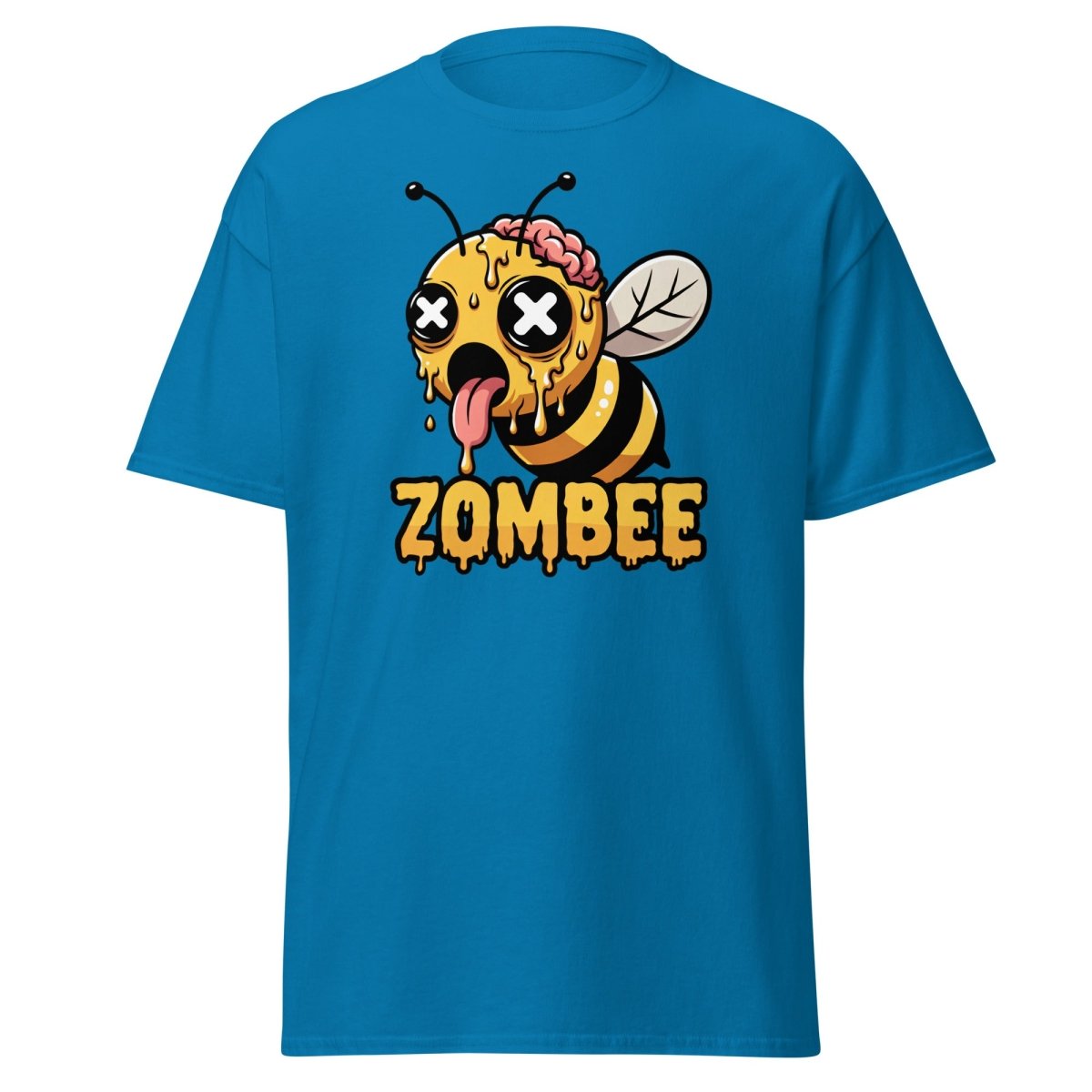 Zombee Zombie Bee T-Shirt - Funny Horror Cartoon Tee - Sapphire - TeeRipple