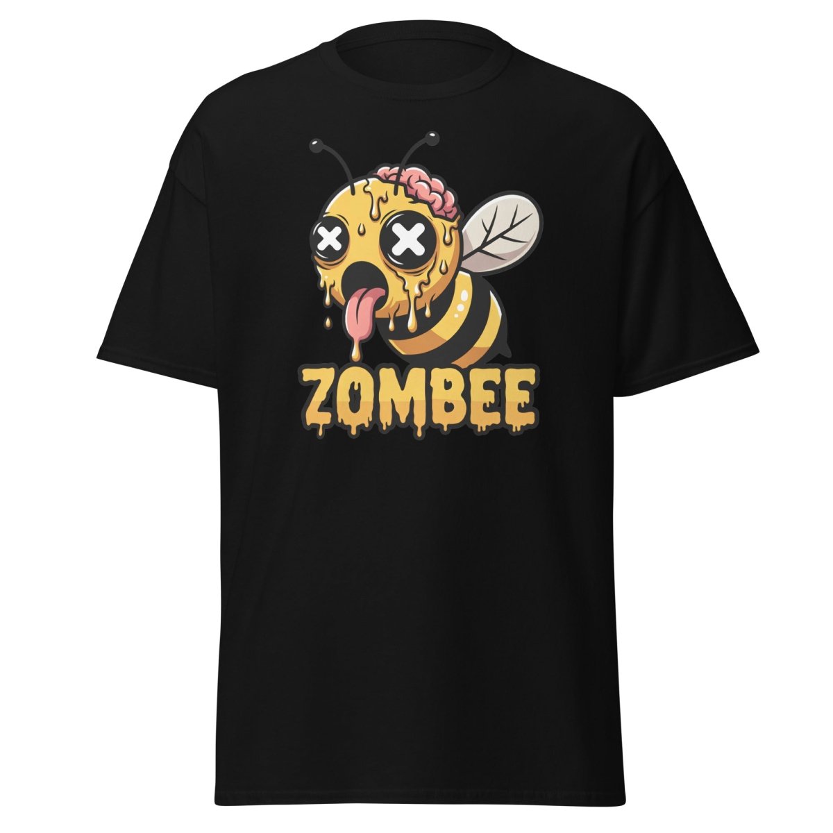 Zombee Zombie Bee T-Shirt - Funny Horror Cartoon Tee - Black - TeeRipple