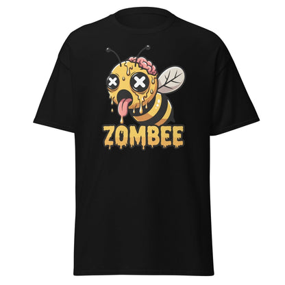 Zombee Zombie Bee T-Shirt - Funny Horror Cartoon Tee - Black - TeeRipple