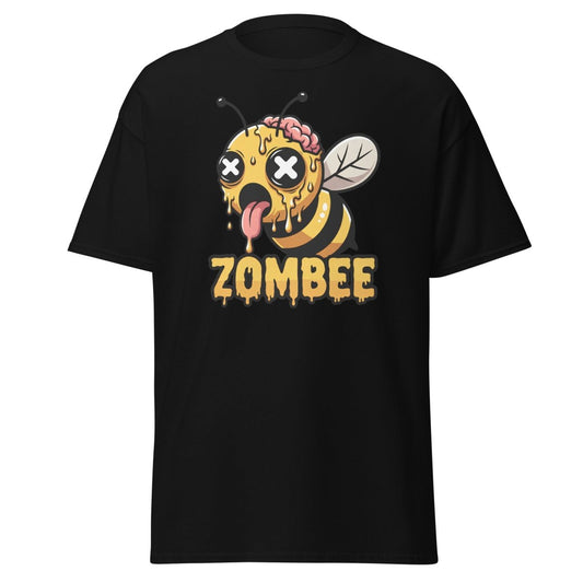 Zombee Zombie Bee T-Shirt - Funny Horror Cartoon Tee - Black - TeeRipple
