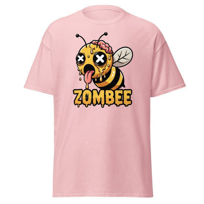 Zombee Zombie Bee T-Shirt - Funny Horror Cartoon Tee - Light Pink - TeeRipple