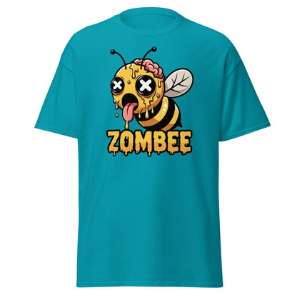 Zombee Zombie Bee T-Shirt - Funny Horror Cartoon Tee - Tropical Blue - TeeRipple