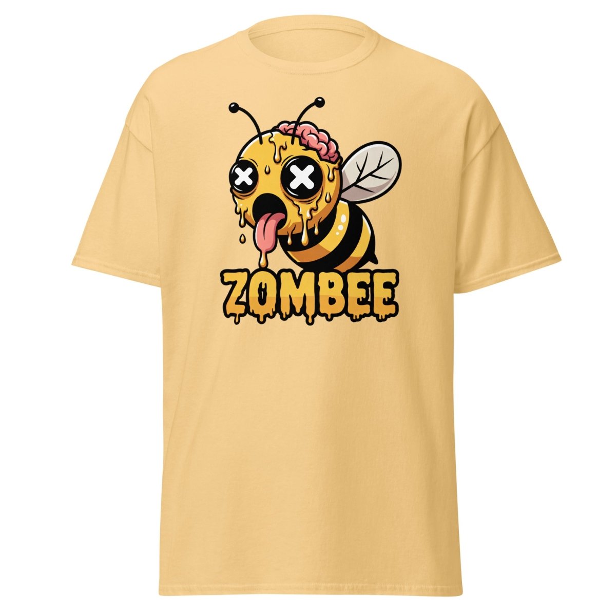 Zombee Zombie Bee T-Shirt - Funny Horror Cartoon Tee - Yellow Haze - TeeRipple