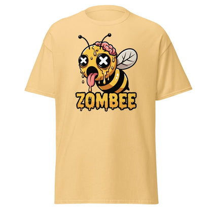 Zombee Zombie Bee T-Shirt - Funny Horror Cartoon Tee - Yellow Haze - TeeRipple