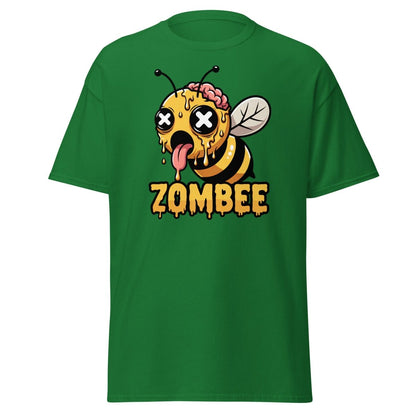 Zombee Zombie Bee T-Shirt - Funny Horror Cartoon Tee - Turf Green - TeeRipple
