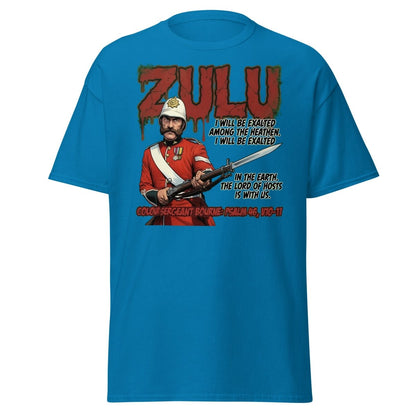 Zulu Colour Sergeant Bourne T-Shirt – Psalm 46 Military Tee - Sapphire - TeeRipple